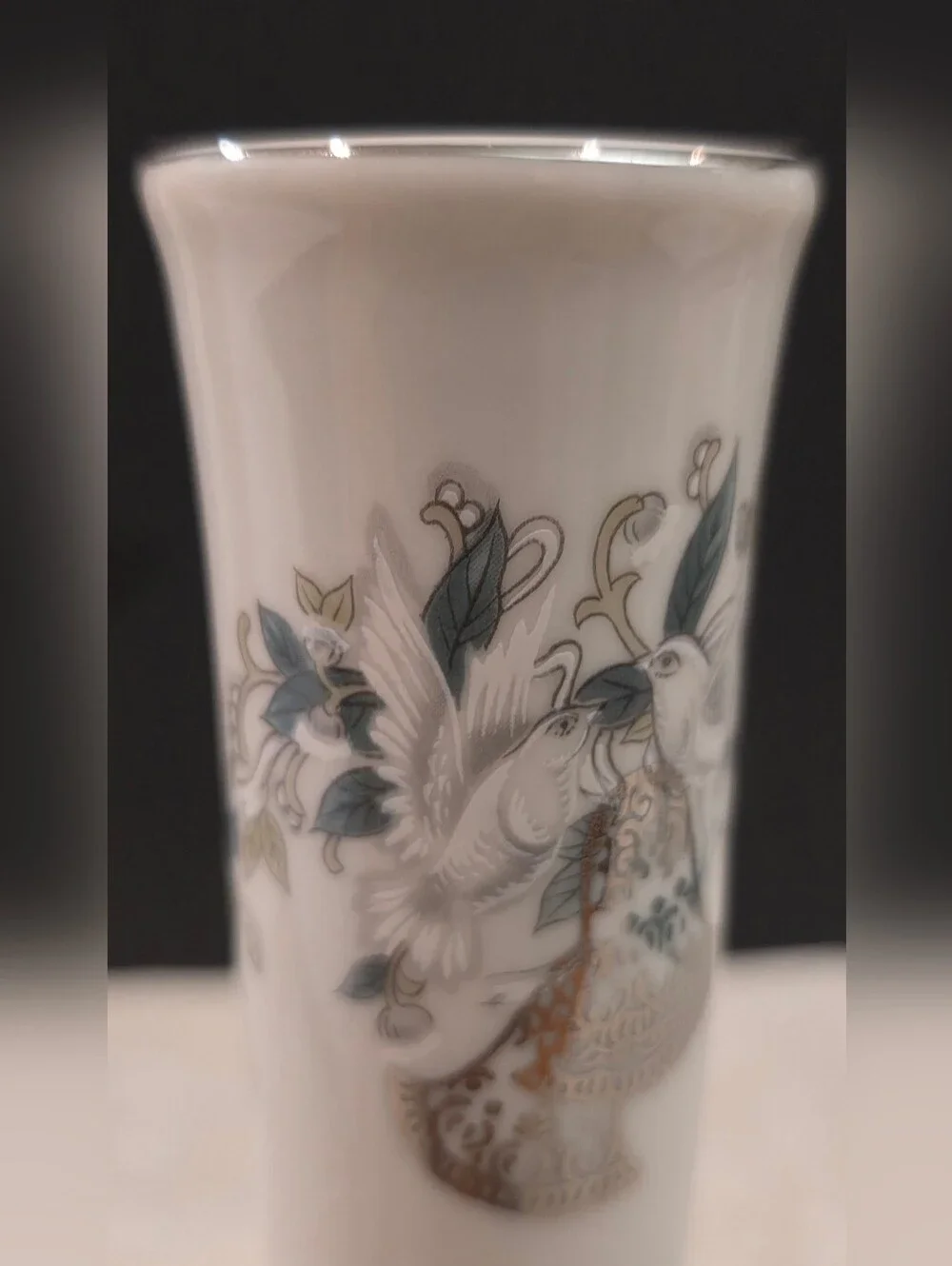 Lefton 25th Anniversary Porcelain Hand Painted Bud Vase Model 1096